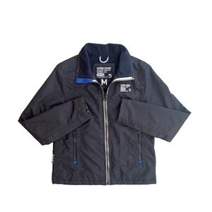 Superdry Tokyo 5 Women's Jacket Navy Blue Fleece Lined Zip Pockets Unisex Size M